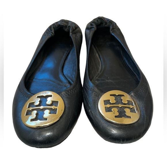 Tory Burch- Minnie' Travel Ballet Flat in Black Leather - Picture 5 of 5